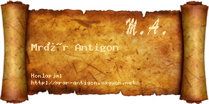 Mrár Antigon névjegykártya